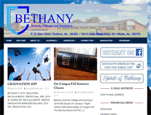 Tablet Screenshot of bethanybc.edu